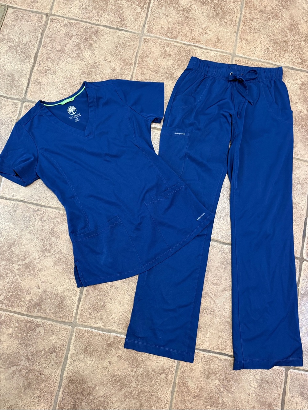 Healing Hands Navy Blue Scrub Set XXS -Top & Pants
